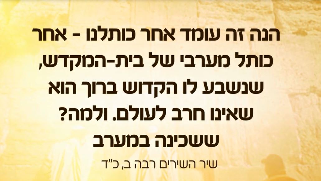 הנבואה שאי אפשר להכחיש בשום אופן! הכותל המערבי לא יחרב לעולם!